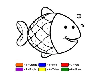 Color by number fish tpt