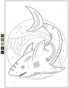 Fish color by number coloring pages free coloring pages