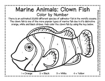 Fish color by number tpt