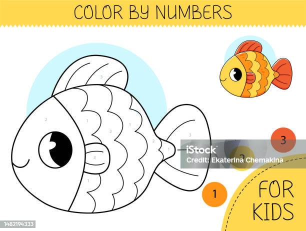 Goldfish coloring book for kids coloring page monochrome black and white illustration vector childrens illustration stock illustration