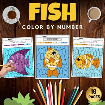 Color by number fish tpt