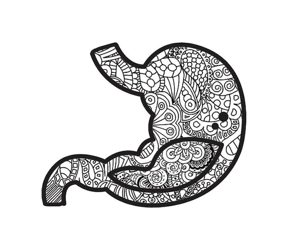 Zentangle stomach pdf coloring page