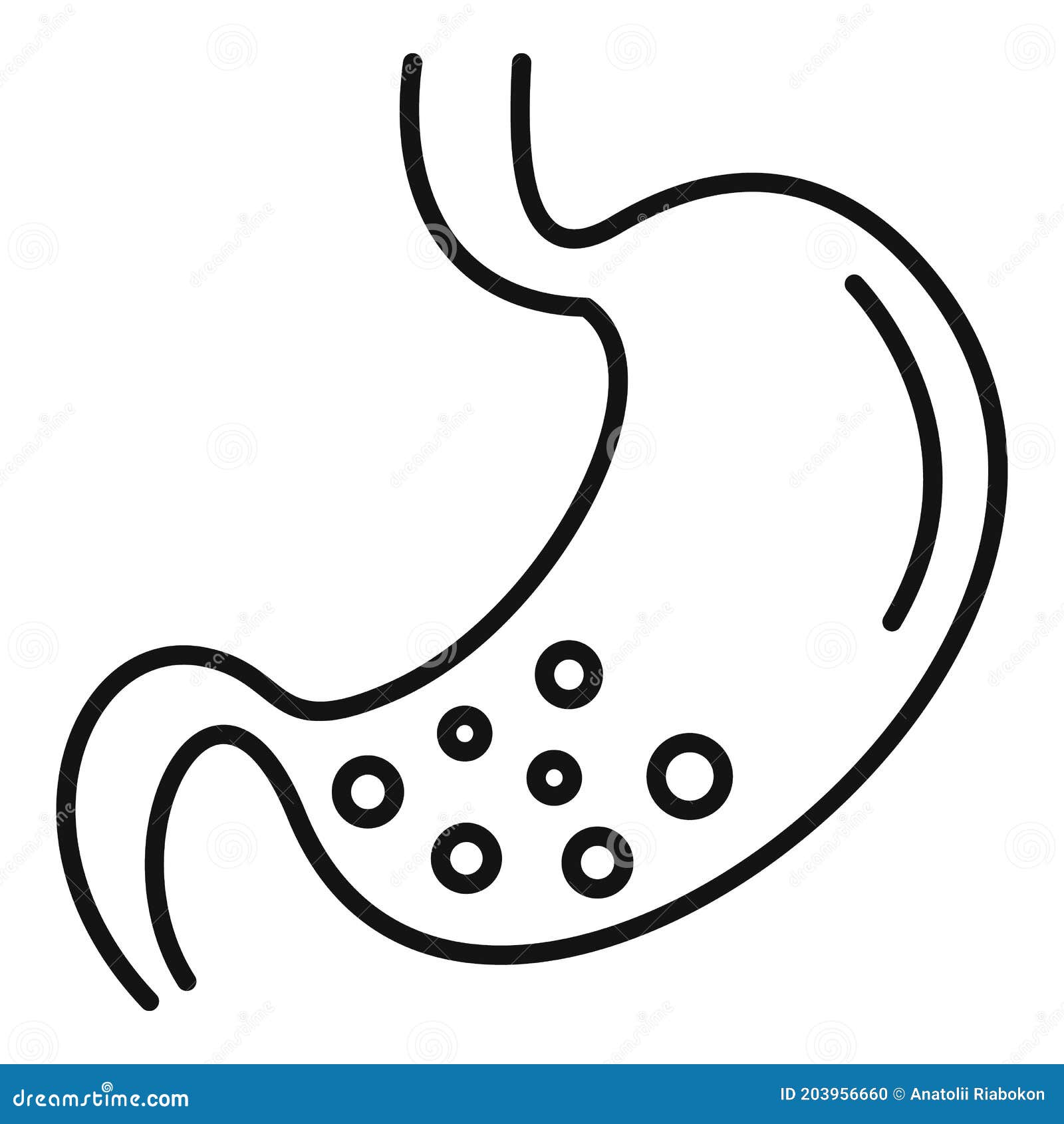 Stomach measles icon outline style stock vector