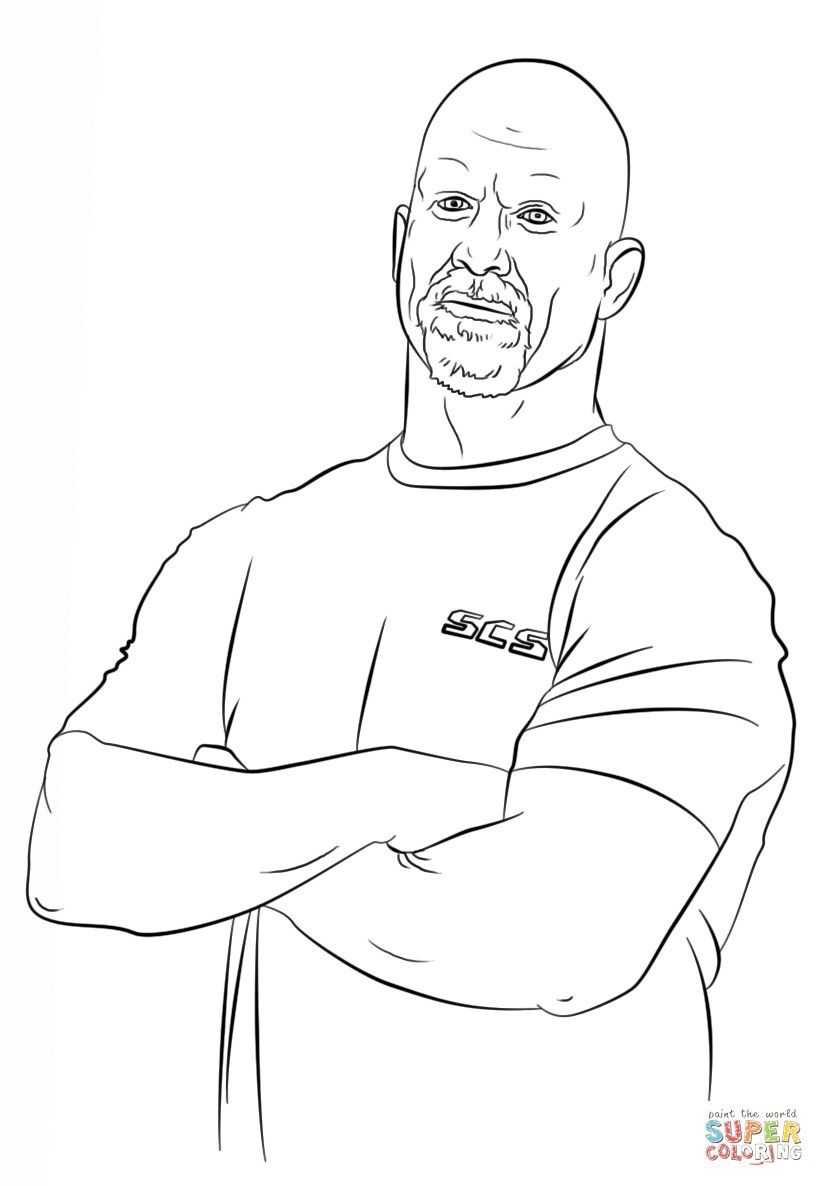 Scs austin wwe coloring pages coloring pages stone cold steve