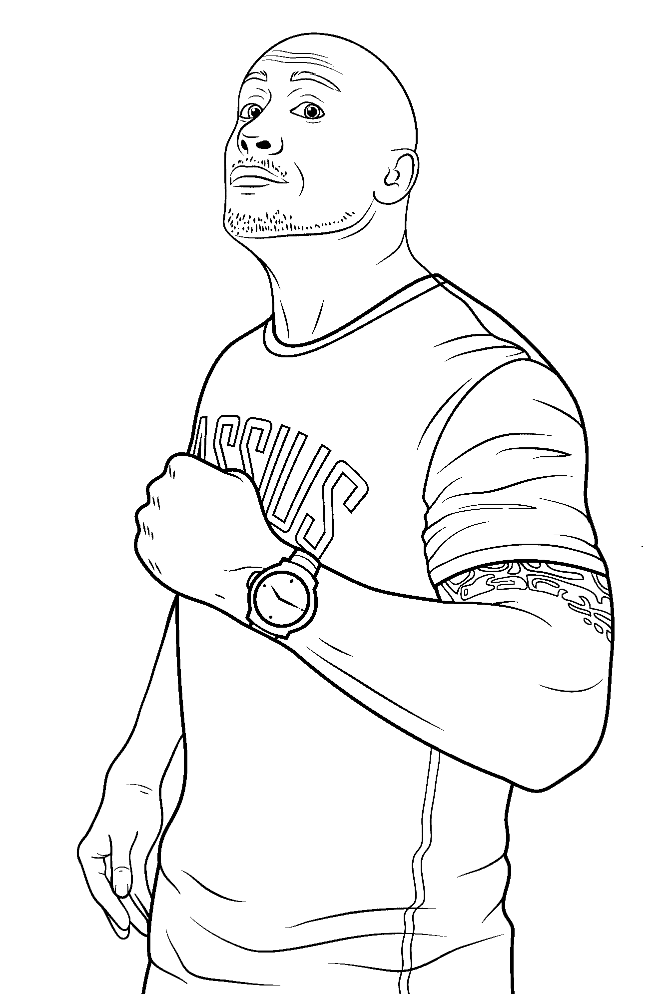 Stone cold steve austin coloring page