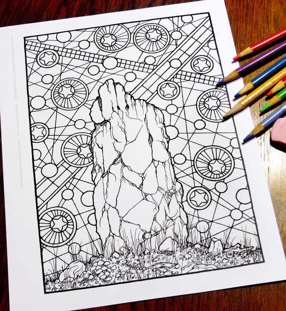 Fantasy coloring pages digital download coloring page colouring pages