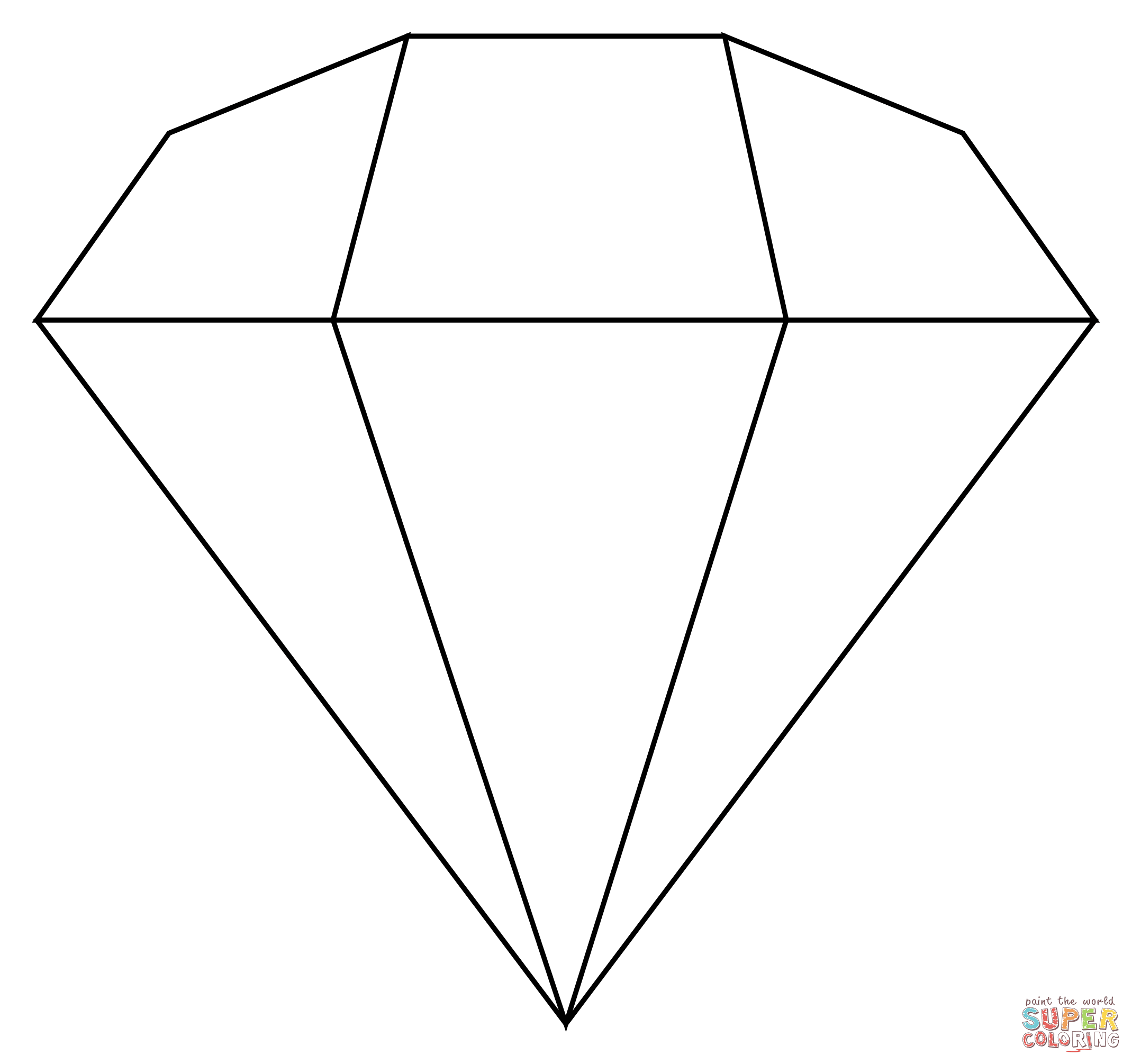 Gem stone coloring page free printable coloring pages