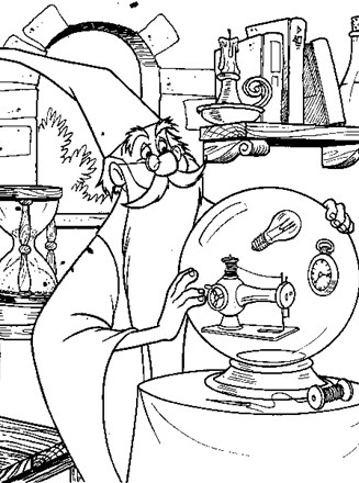 Sword in the stone coloring page