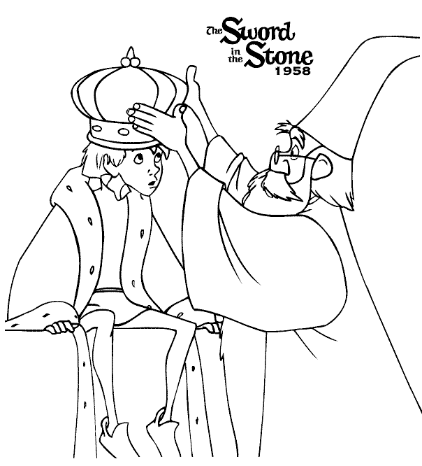 Sword in the stone coloring pages printable for free download