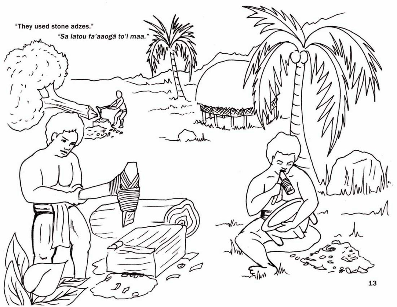 Ancient samoa coloring book us national park service