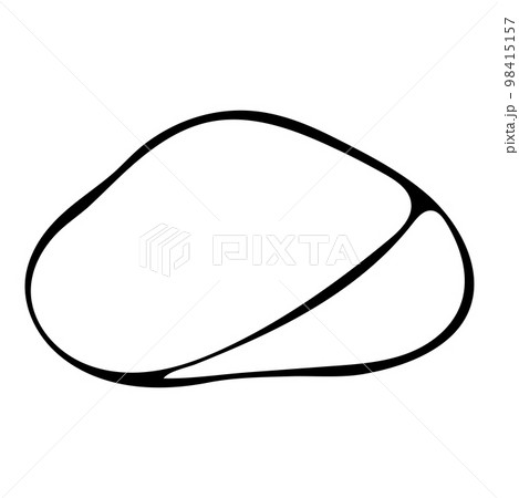 Black and white rock coloring page hand drawn