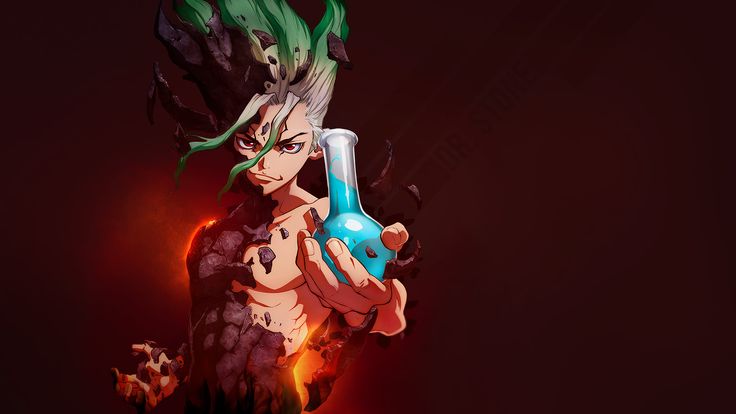 Dr stone anime flask k wallpaper hdwallpaper desktop dr stone wallpaper stone wallpaper anime artwork wallpaper