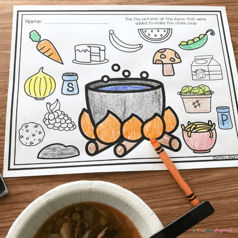 Literacy snack idea stone soup