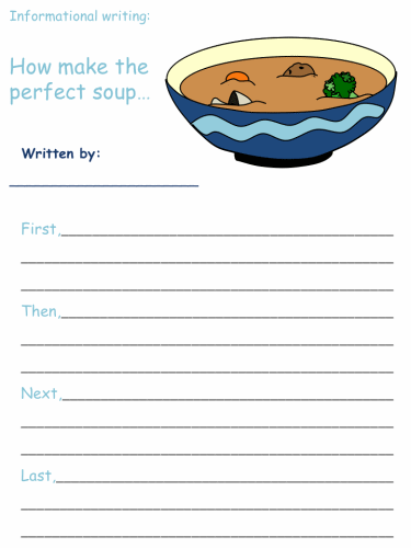 Stone soup informational writing activities