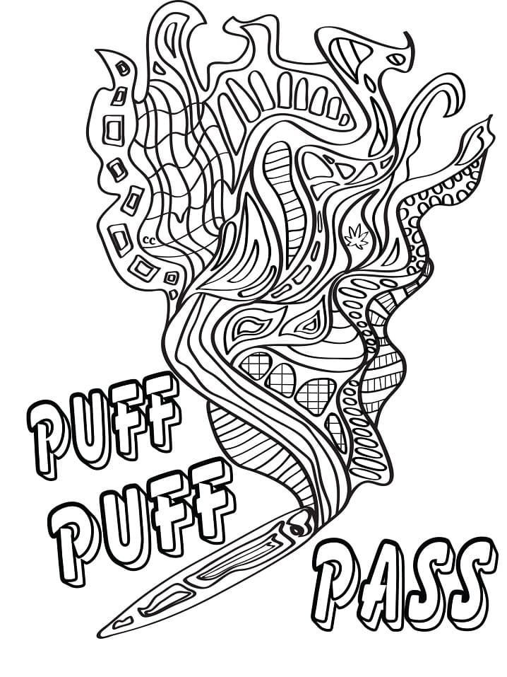 Print stoner coloring page