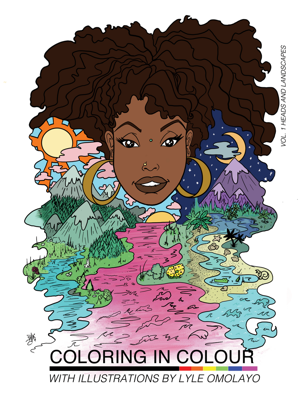 Coloring in colour with illustrations by lyle omolayo vol heads and landscapes downloadable pdf version