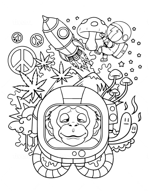 Give you unique stoner coloring pages pack by soufati