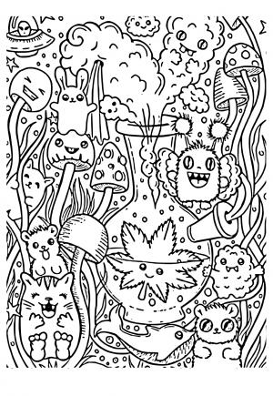 Free printable stoner coloring pages sheets and pictures for adults and kids girls and boys