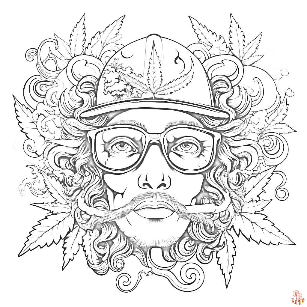 Sharing the joy of coloring explore stoner coloring page