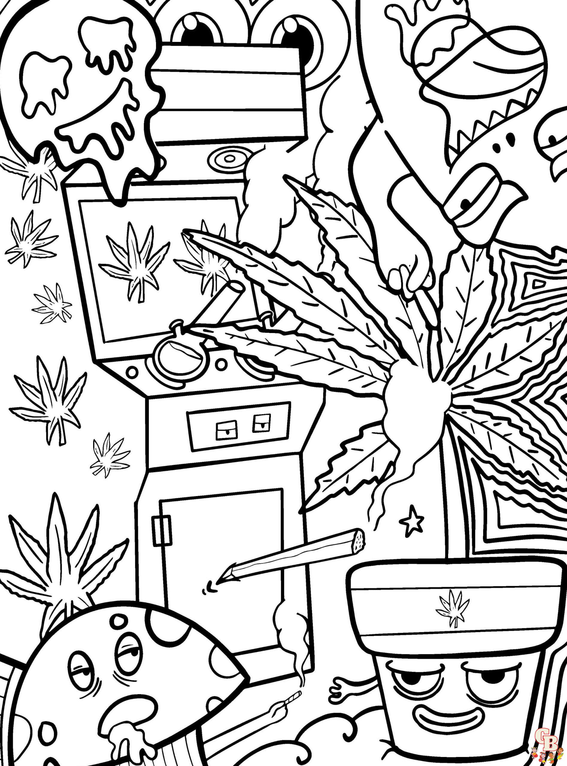 Sharing the joy of coloring explore stoner coloring page