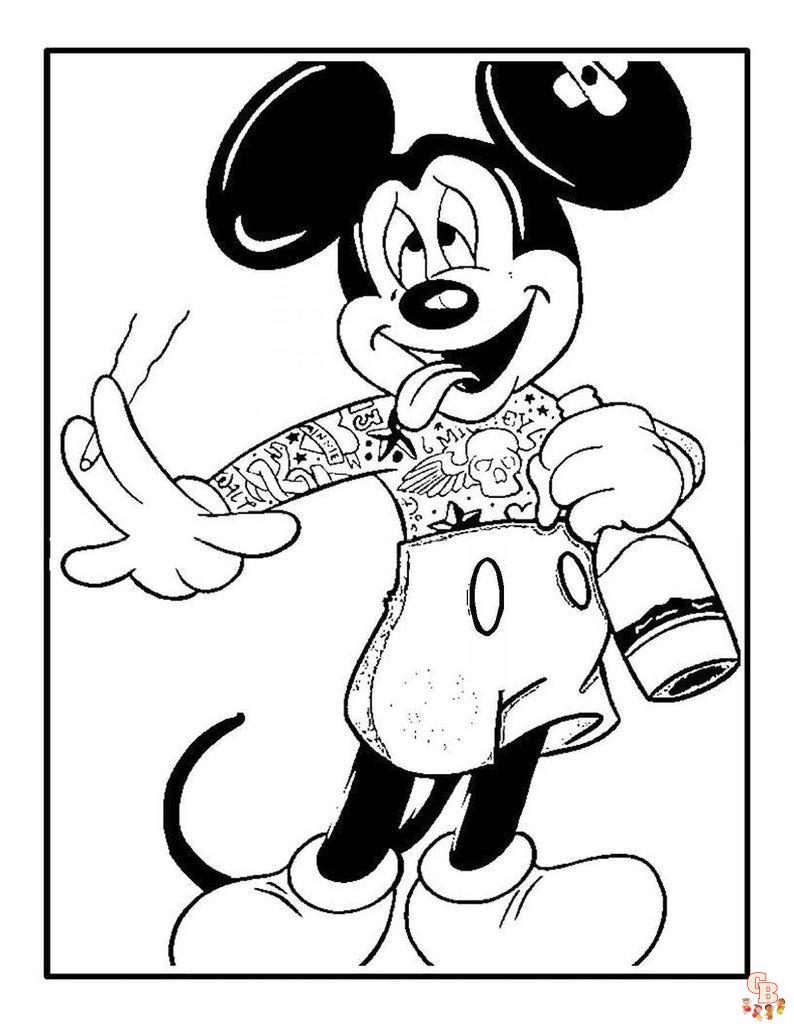 Printable disney stoner coloring pages free for kids and adults