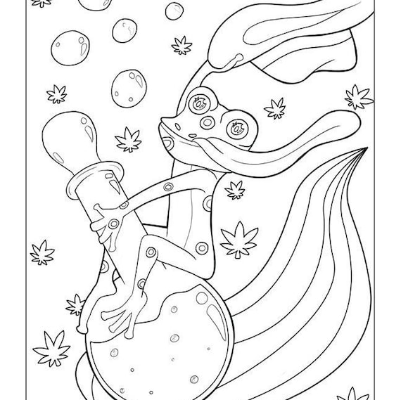 Trippy adult stoner coloring pages