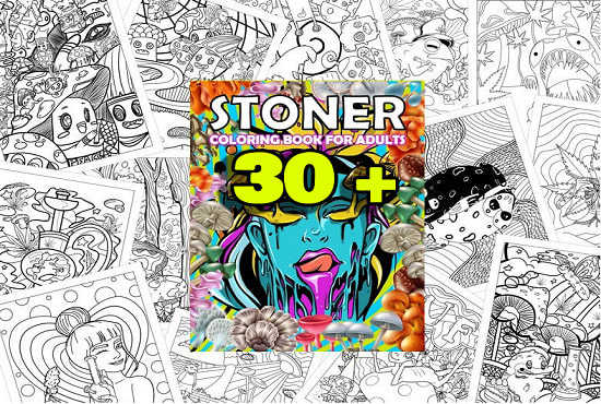 Give you trippy coloring pages for stoners by lilatouraby