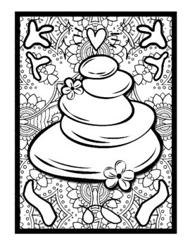 Stones mindfulness mandala coloring pages stones coloring printable sheets pdf