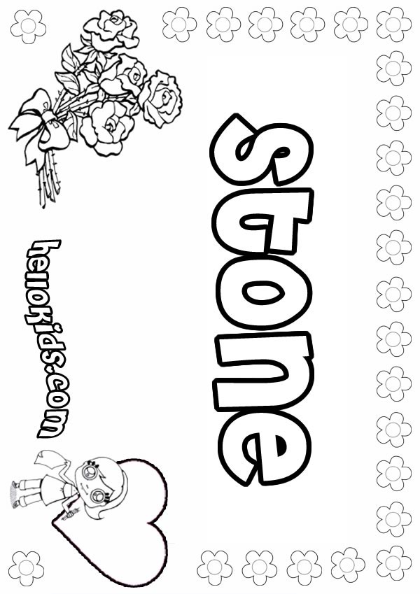 Stone coloring pages