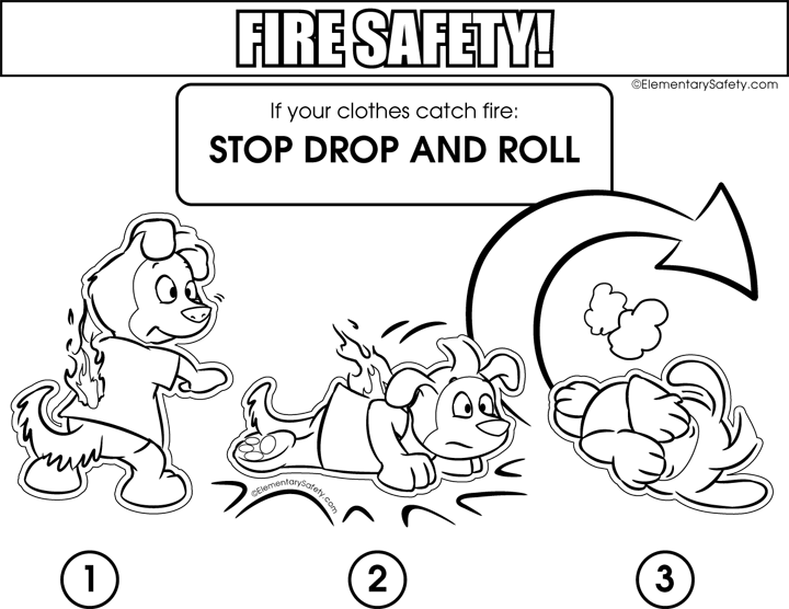Stop drop roll â coloring fire safety