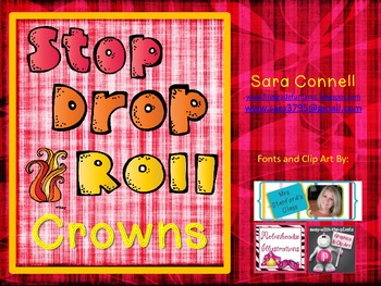 Stop drop and roll fire safety crowns by sara connell tpt