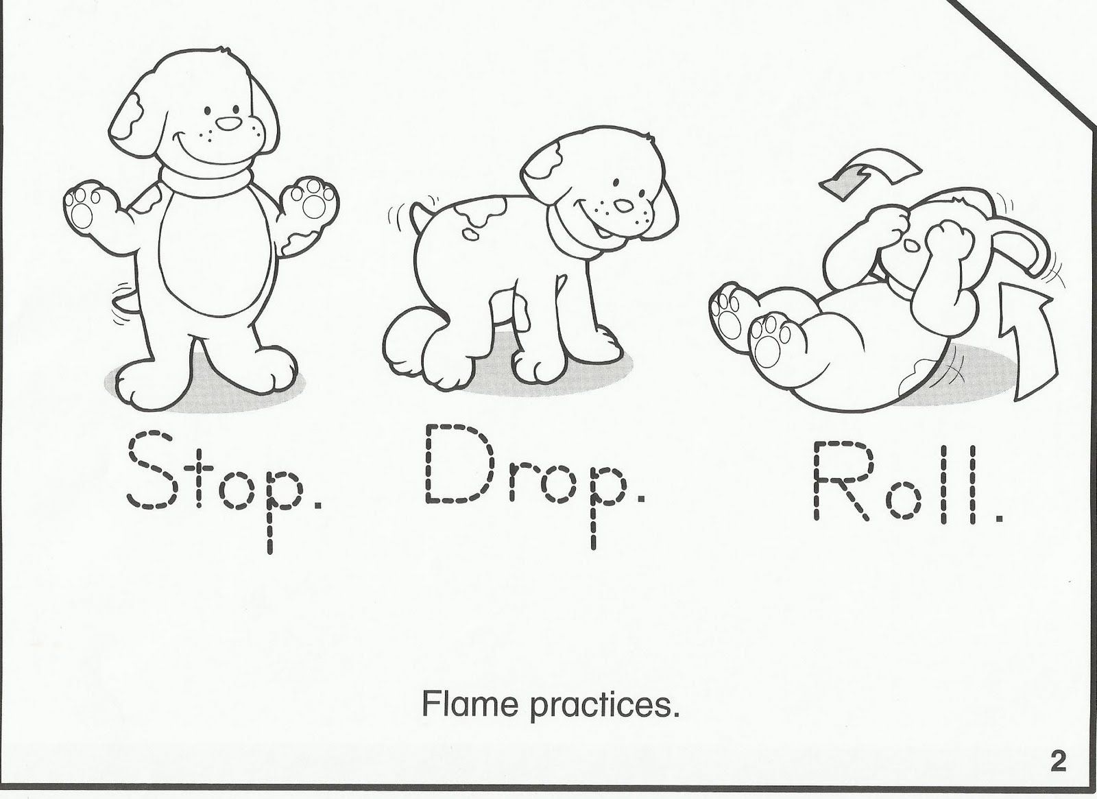 Kids stop drop and roll activities