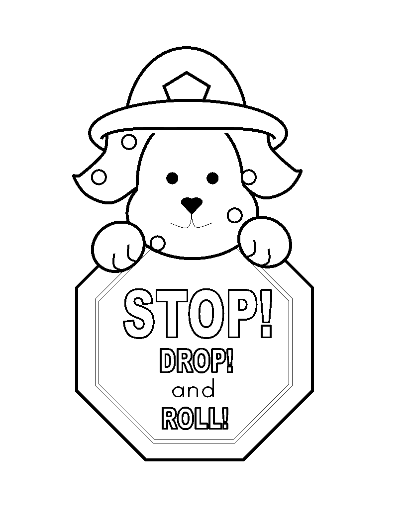 Stop drop and roll coloring