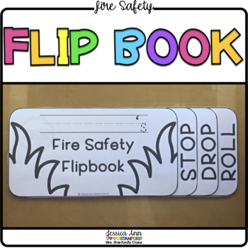 Fire safety stop drop roll flip book fire prevention week