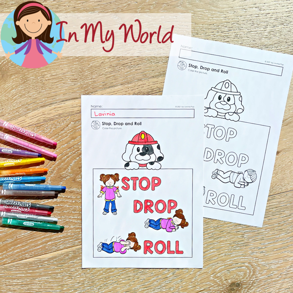 Fire safety firefighter worksheets for kindergarten