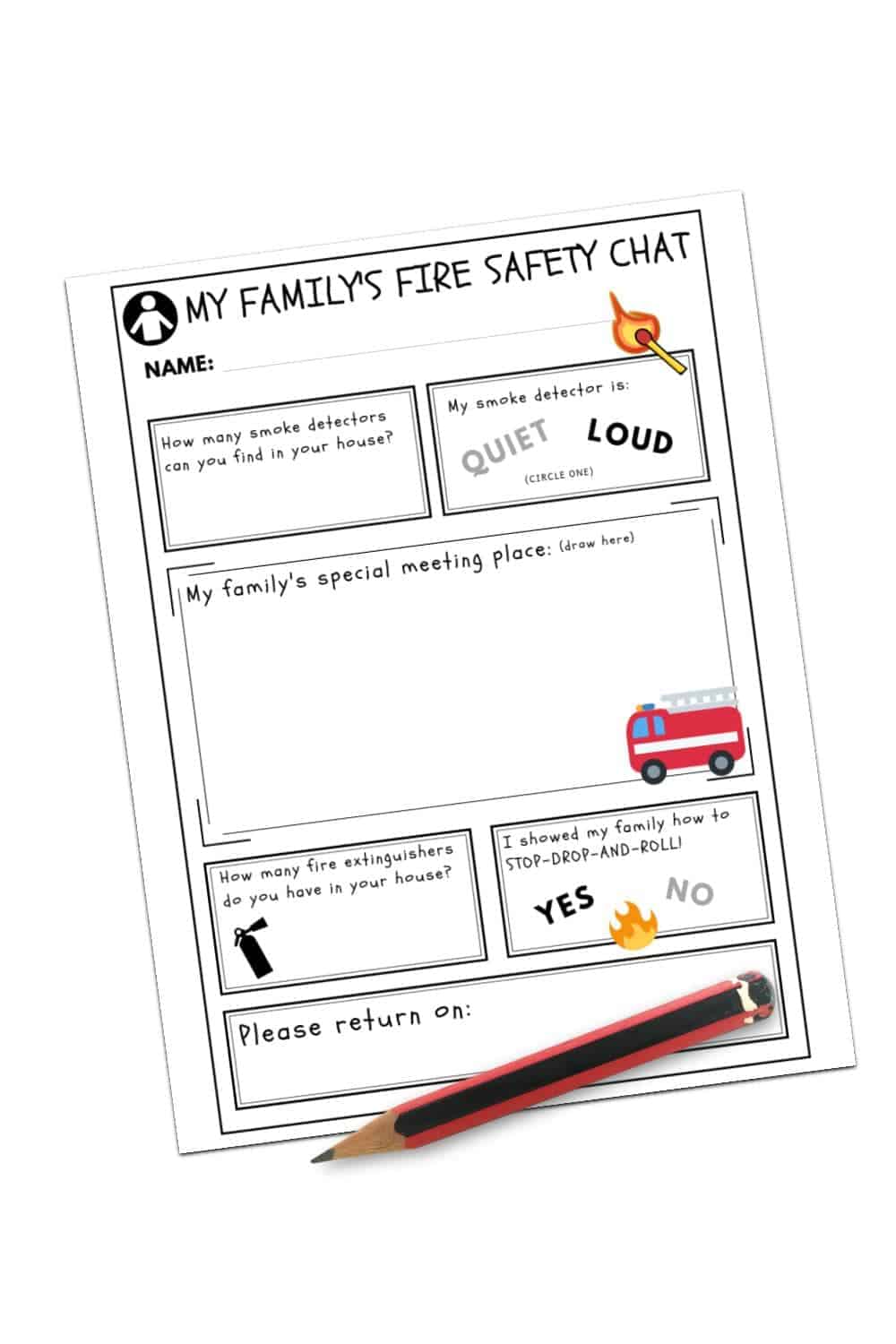 Fire safety for kids printable