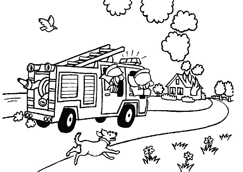 Fire coloring pages