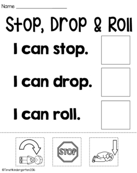 Stop drop roll sequence activity and poster freebie tpt