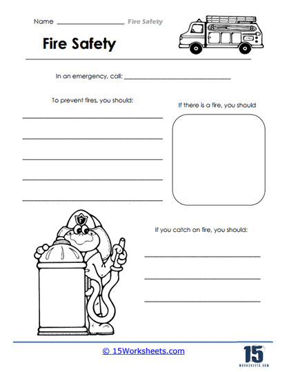 Fire safety worksheets