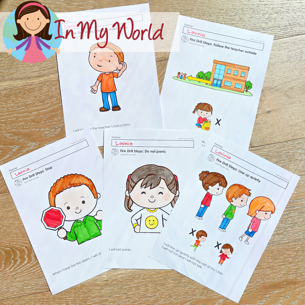 Fire safety firefighter worksheets for kindergarten