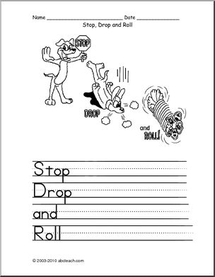 Fire safety stop drop roll primary