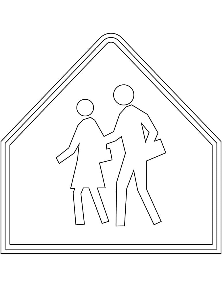 Traffic light image coloring page