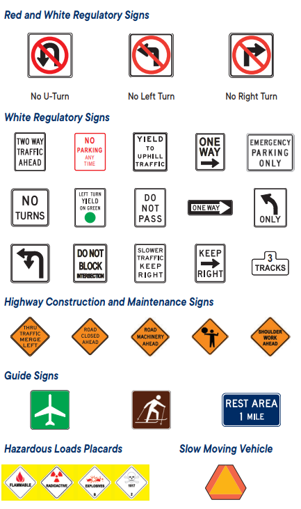 Section laws and rules of the road