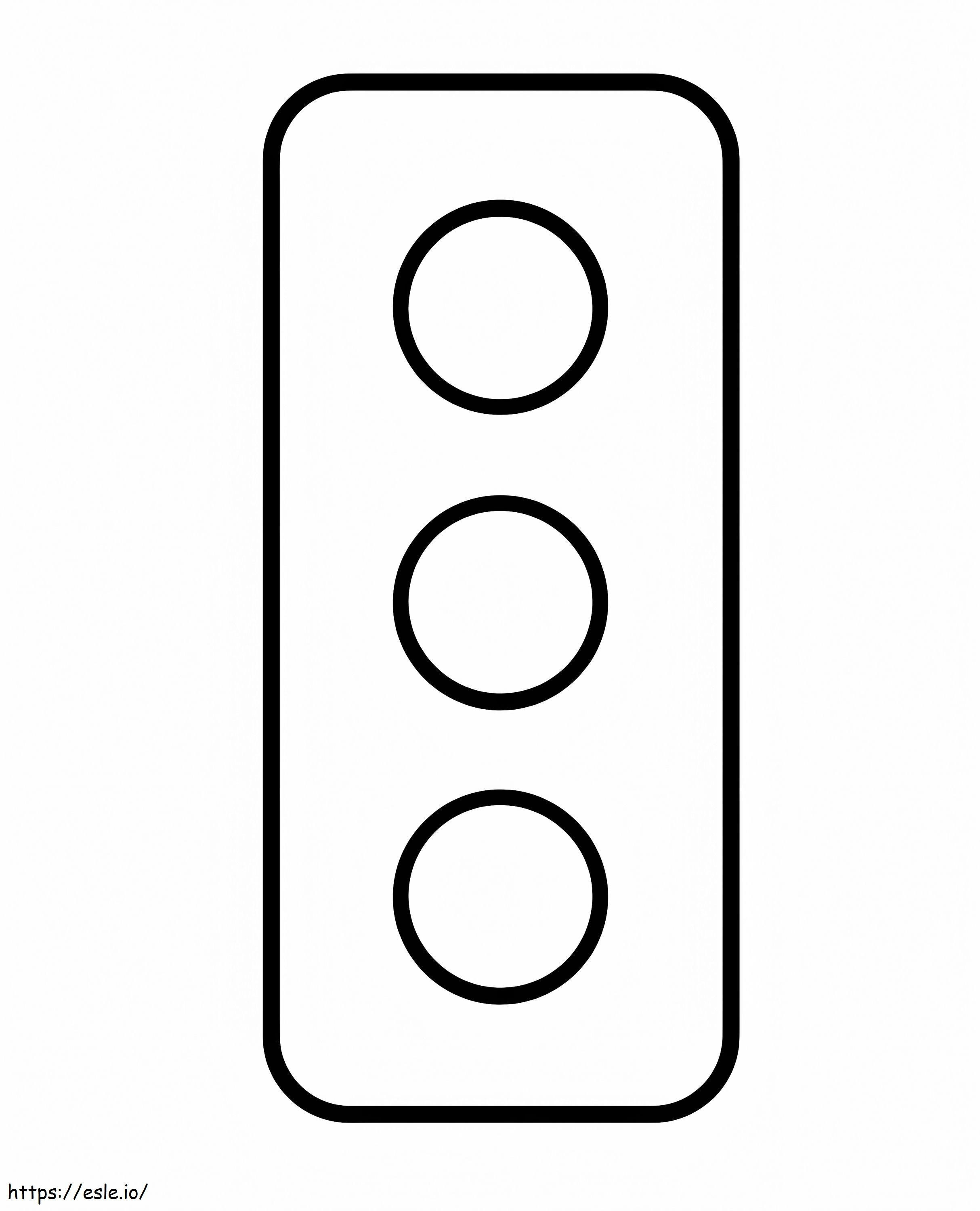 Easy traffic light printable coloring page
