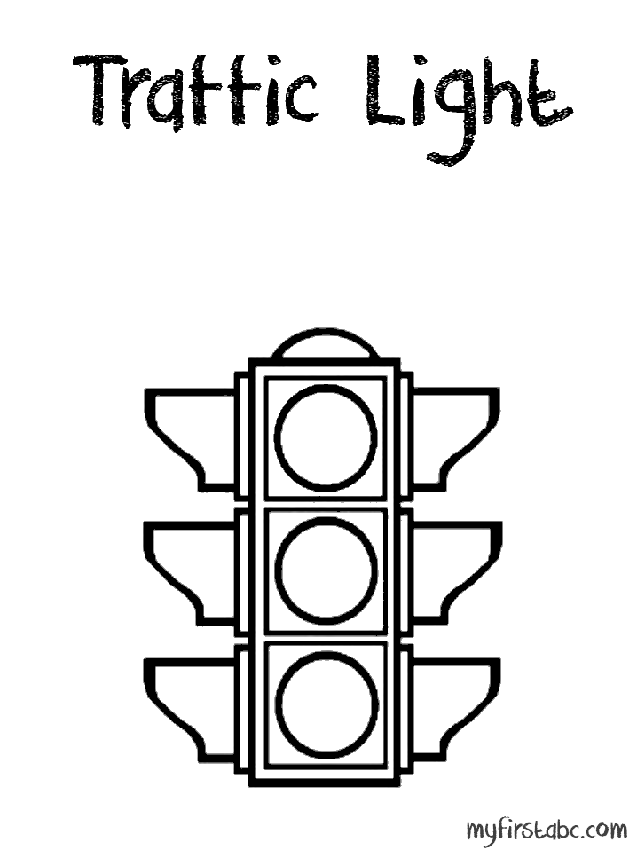 Stop light coloring page