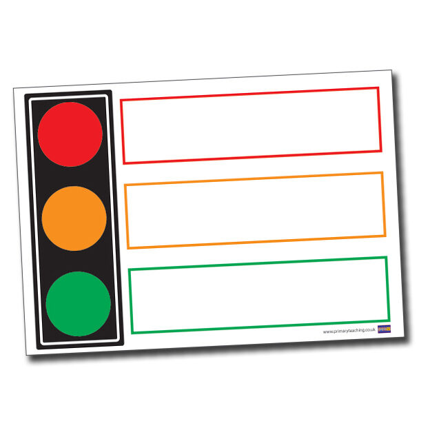 Traffic light behaviour teacher educational school classroom childrens poster a