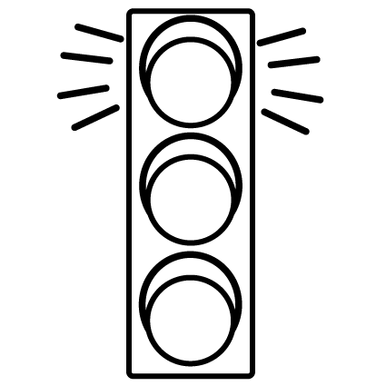 Stop light coloring page