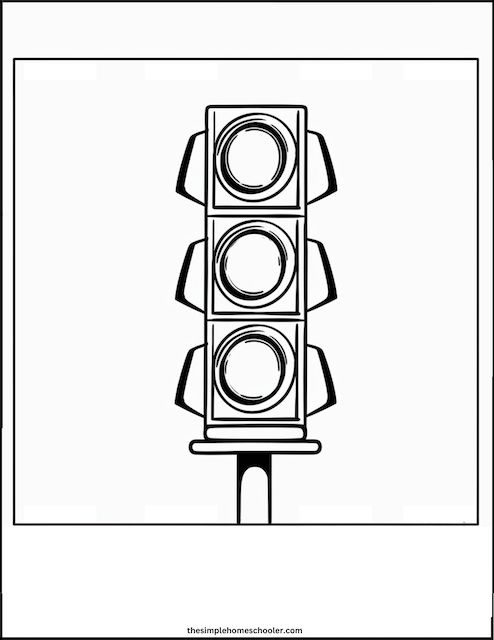 Terrific traffic light coloring pages free easy print