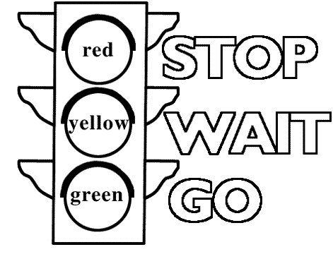 Traffic lights for coloring