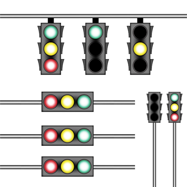 Premium vector street light template illustration traffic